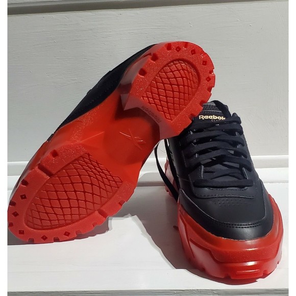 New Reebok x Cardi B Club C Womens Black Vector Red Shoes Size 5.5 - Picture 6 of 8